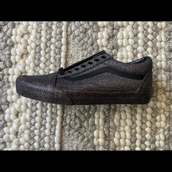 NEW Vans Rainbow Glitter Old Skool Black NWT FREE SHIPPING - Picture 4 of 9